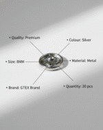 GTEX 8MM Metal Chit Buttons – Set of 20 - Image 3