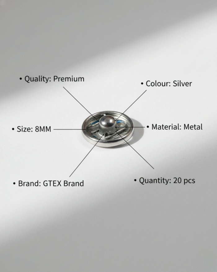 GTEX 8MM Metal Chit Buttons – Set of 20 - Image 3