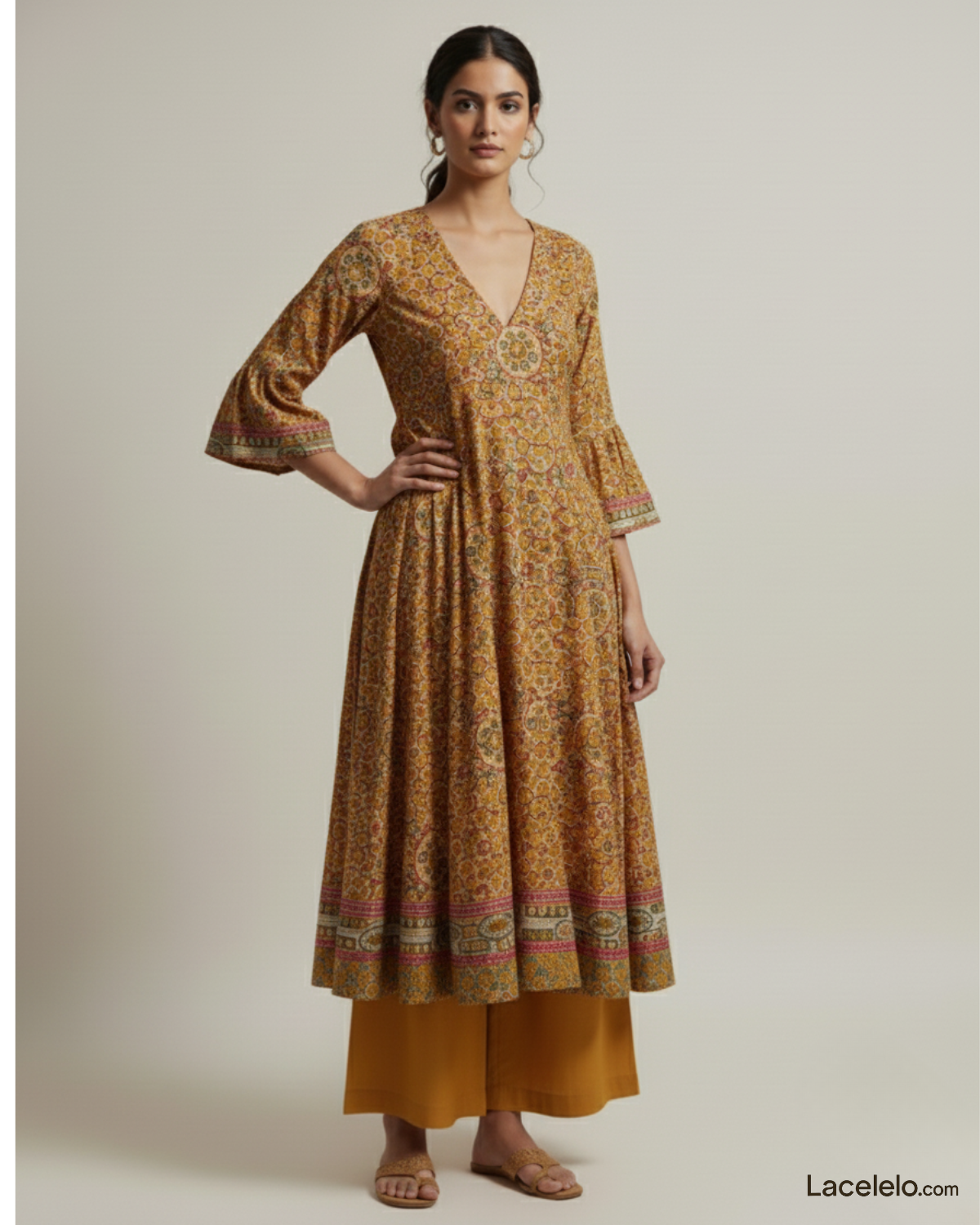 Unstitched Suit 1 (1) Rayon Unstitched Suit (Printed + Plain) - Image 1