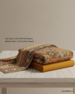 Rayon Unstitched Suit (Printed + Plain) - Image 3