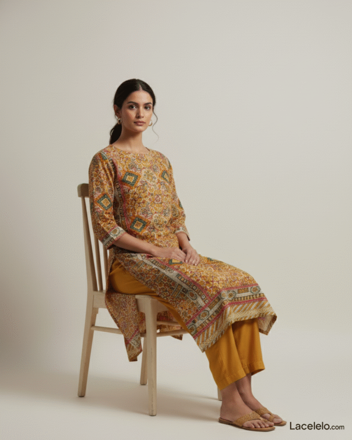 Rayon Unstitched Suit (Printed + Plain) - Image 2